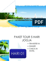 Paket Tour 5 Hari Jogja