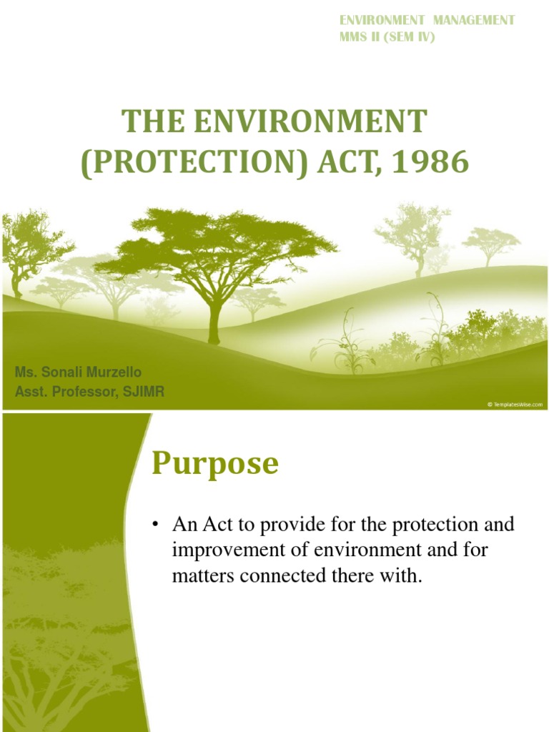 Overview of the Environment Protection Act | PDF | Coast | Pollution