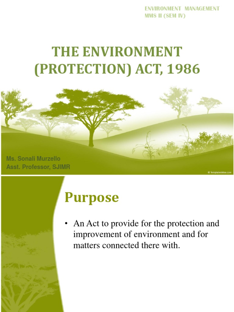 essay on environmental protection act 1986