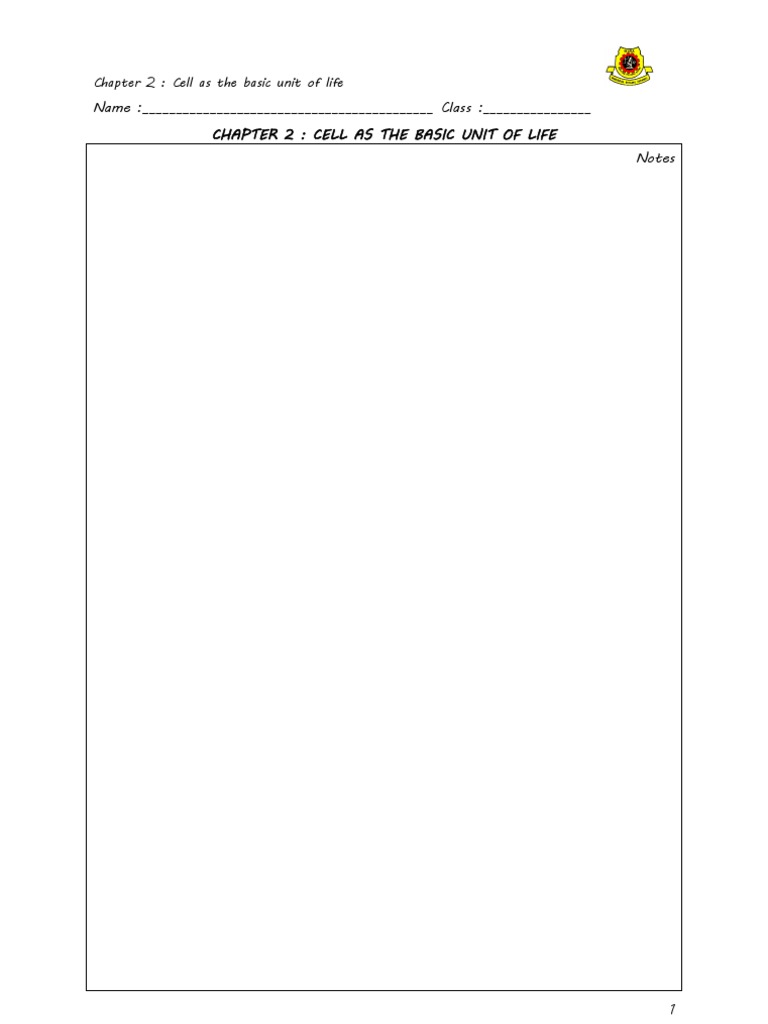 CHAPTER 2 - Cell As The Basic Unit of Life | PDF | Chloroplast | Cell ...