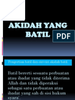 Akidah Yg Batil