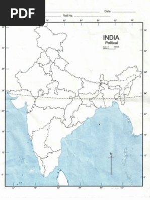 India Political Map Outline Pdf Map India Political | Pdf | Cartography | Visualization (Graphics)