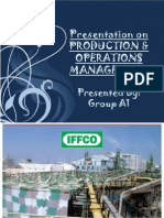 Production and Operations Management at IFFCO Kandla