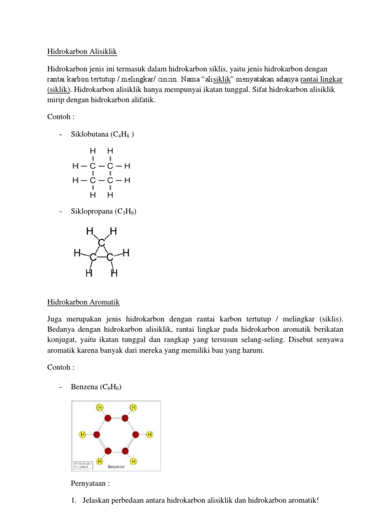 Hidrokarbon Alisiklik Aromatik Pdf