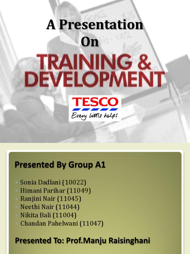 Training and Development at TESCO PDF Tesco Retail
