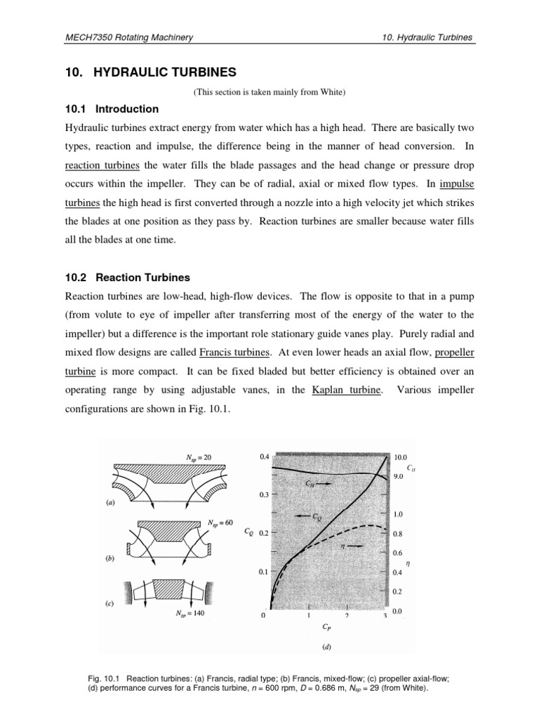 Hydraulic Turbines Overview and Types | PDF | Turbine | Turbomachinery