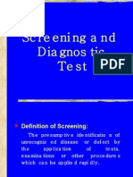 Screening and Diagnostic Test10
