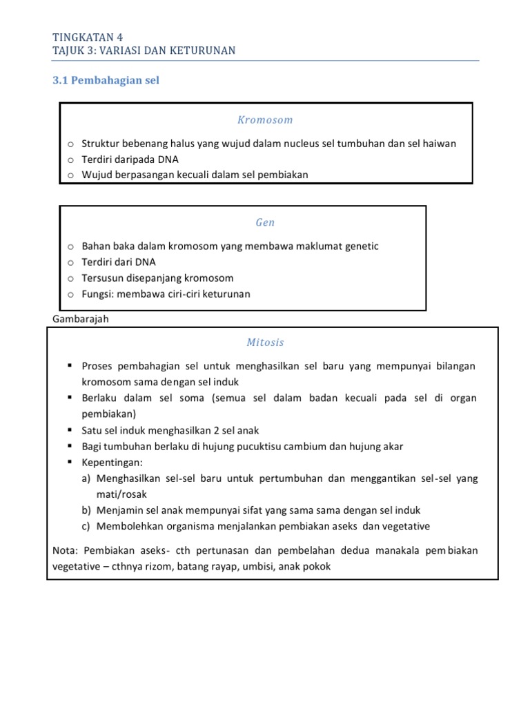 Variasi Dan Keturunan Pdf
