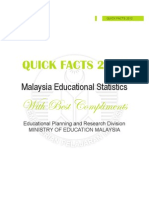 Malaysia Educational Statistics 2012 (Quick Facts)