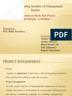 NCRD's Sterling Institute of Management Studies: Presentation On Merto Rail Project (CBD Belapur To Pendhar)