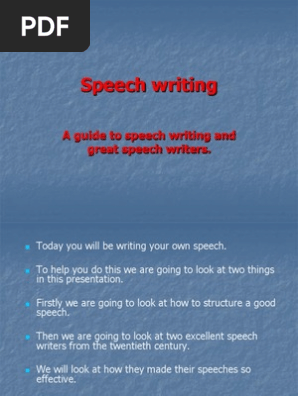 Speech Writing