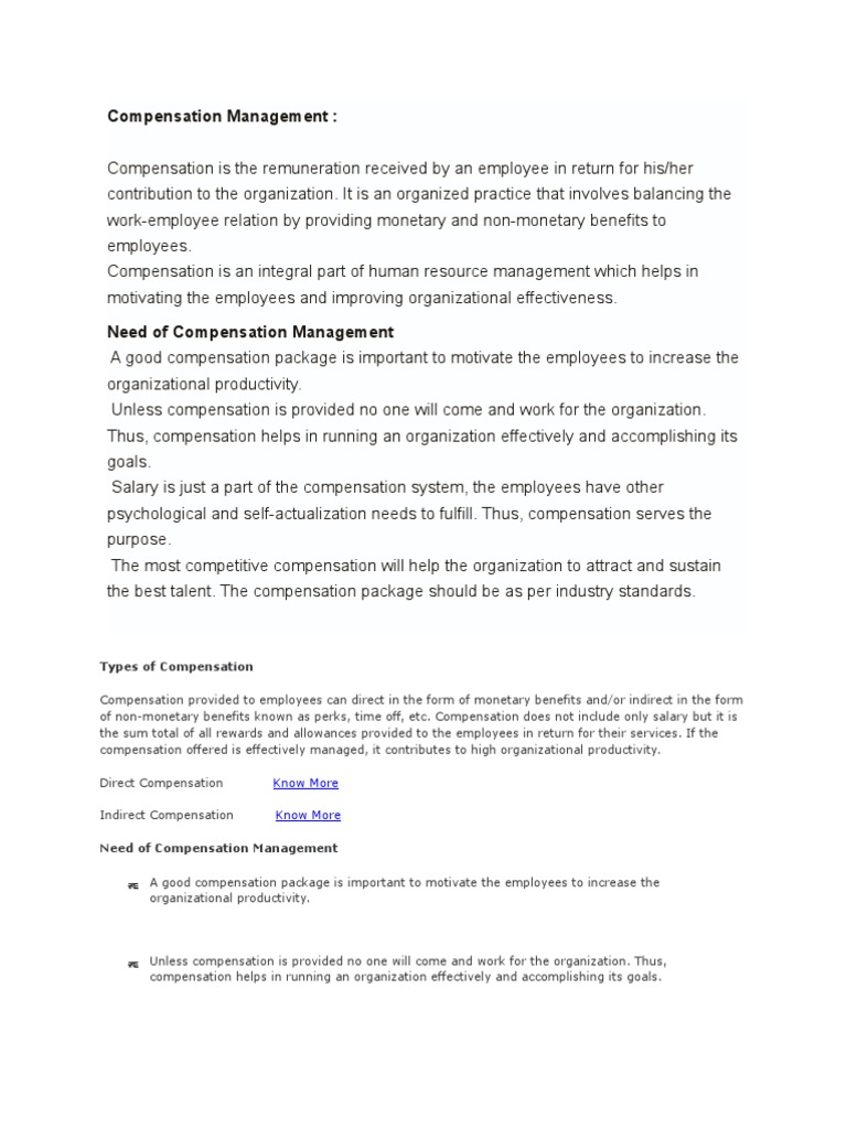 Compensastion | PDF | Wages And Salaries | Performance Appraisal