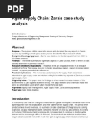 Agile Supply Chain Zara Case Study Analysis