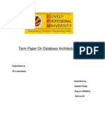 Term Paper On Database Architecture: Submitted To: Dr.v.saravana