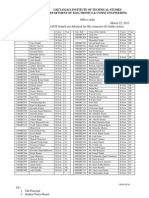 Office Order March 22, 2013 Following Students of ECE Branch Are Debarred For This Semester Till Further Notice