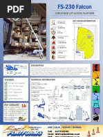 Falcon FS230 Narrow Spider Lift Specification Sheet