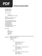 C Program For Binary Search Tree