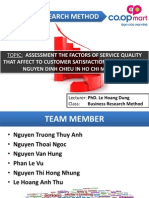 Business Research Method: Topic: Assessment The Factors of Service Quality