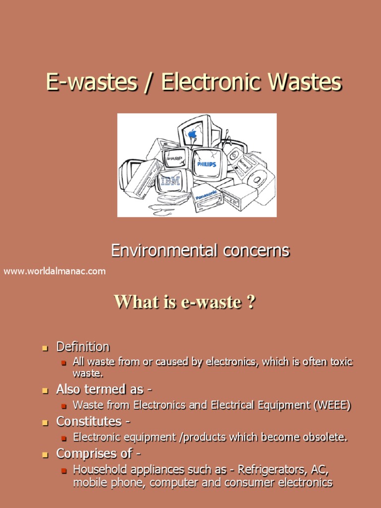 EWastes / Electronic Wastes Environmental Concerns PDF Electronic