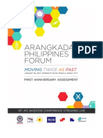 Arangkada Philippines First Anniversary Assessment 2011 Revised June 2012