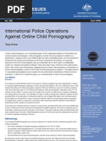 International Police Operations Against Online Child Pornography