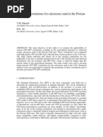 CPT - SPT Correlations For Calcareous Sand in Persian Gulf