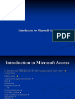Introduction To Microsoft Access