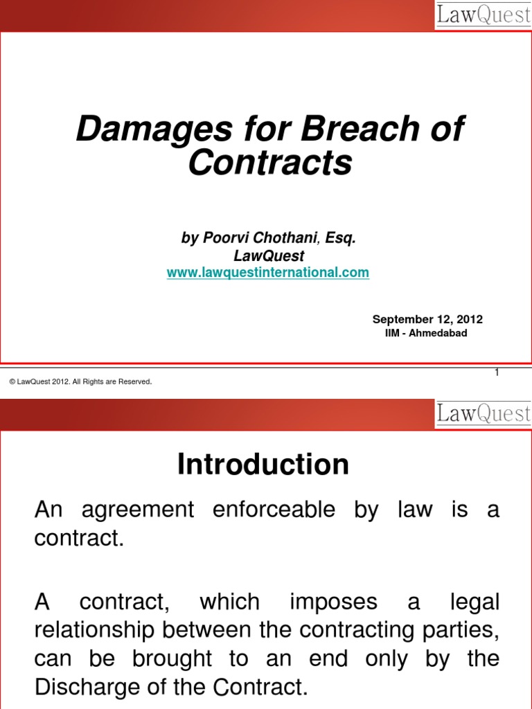 Breach of Contract Damages Explained | PDF | Damages | Liquidated Damages