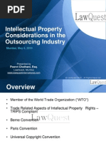 Intellectual Property Considerations in The Outsourcing Industry (May 4, 2010)