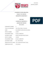 CHM 3301 Lab Report Structure Solids