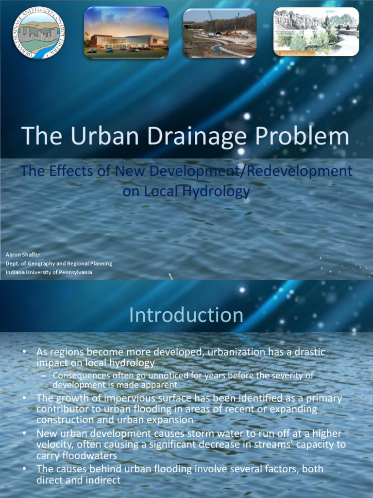 The Urban Drain Problem: Effects of New Development and Redevelopment ...