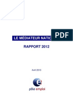 Rapport 2012 Mediateur Pole Emploi