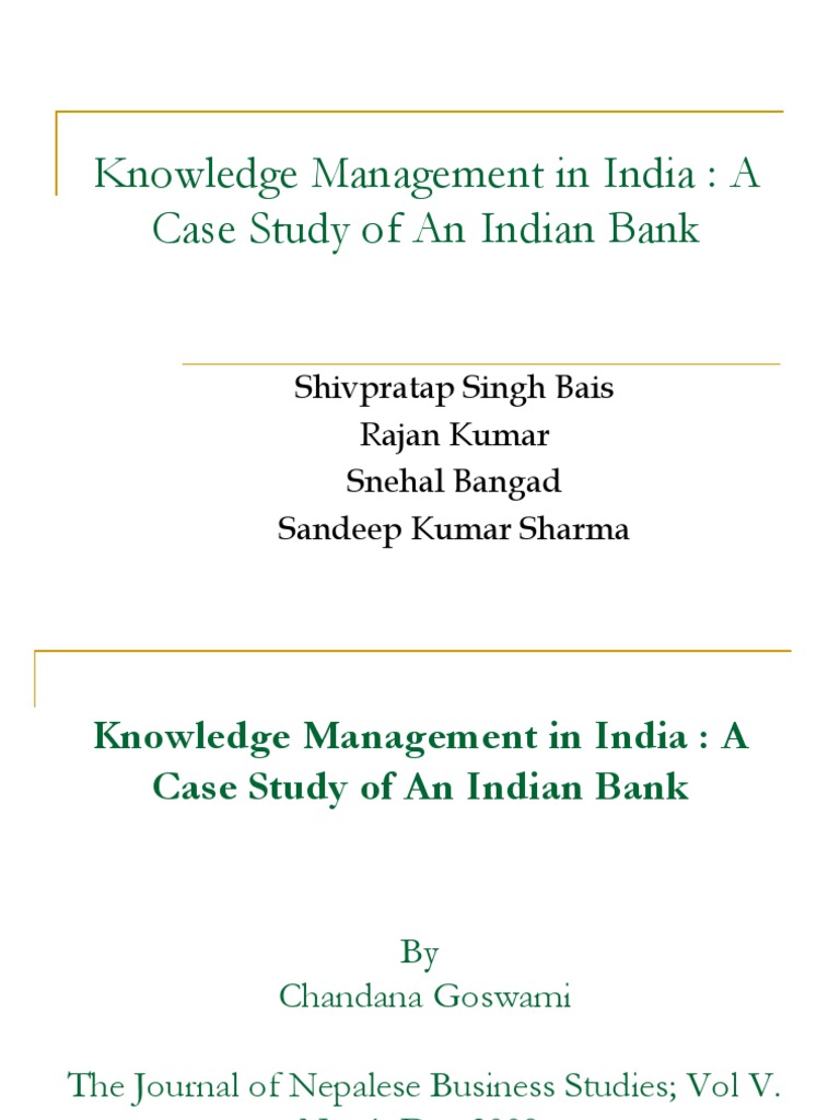 Knowledge Management Case Study: ICICI Bank | PDF | Knowledge ...