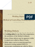 Welding Defects Method of Controlling Welding Defects