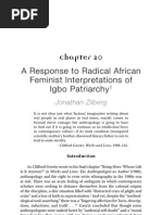 Download A Response to Radical African Feminist Interpretations of Igbo Patriarchy by Jonathan Zilberg SN136005847 doc pdf