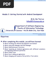 M.Sc. Bui Tan Loc: Module 2: Getting Started With Android Development