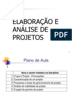 Elaboracao e Analise de Projetos