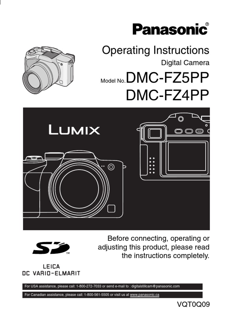 Panasonic Lumix FZ5 User Manual | PDF | Secure Digital | Battery Charger