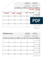 January 2013: Mon Tue Wed Thu Fri Sat & Sun