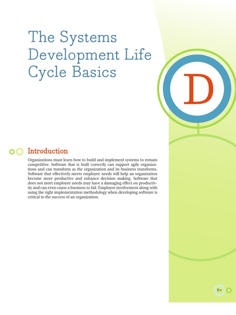 SystemsDevelopmentLifeCycle PDF | PDF | Finance & Money Management