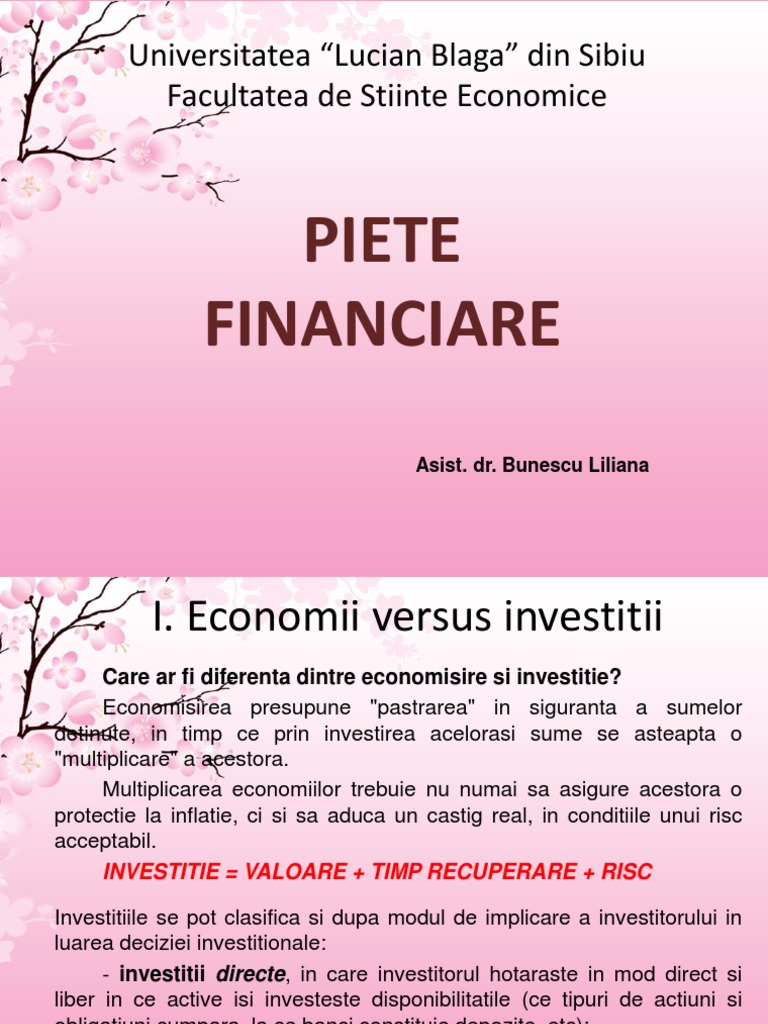 Piete Financiare PDF