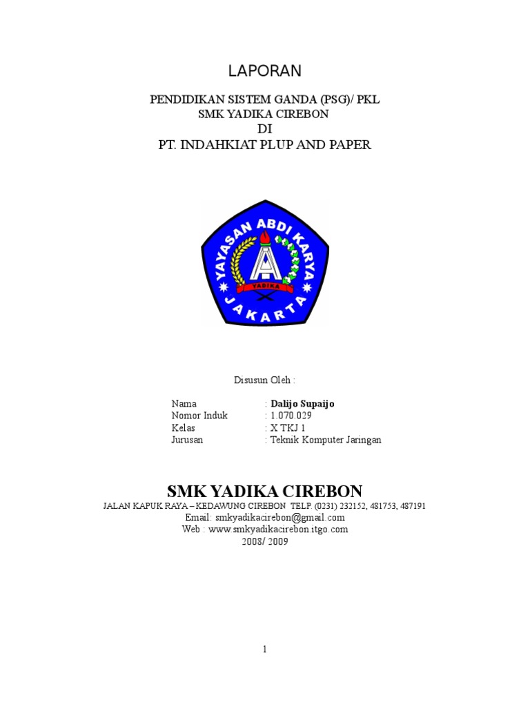 Download Contoh Laporan Pkl