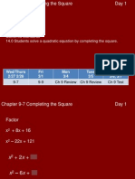 California Standards 14.0 Students Solve A Quadratic Equation by Completing The Square