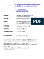 Convocatoria Concurso # 2 de Adiestramiento FPDE 2013