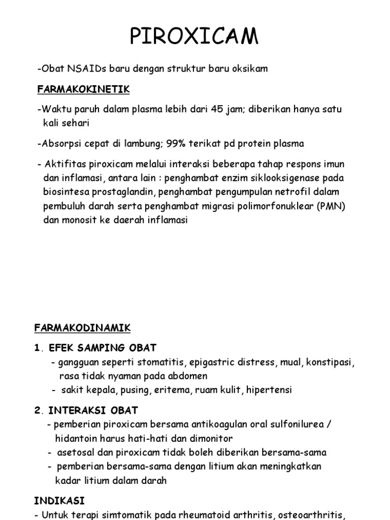 PIROXICAM | PDF
