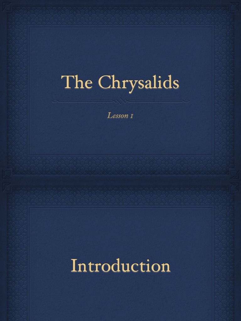 The Chrysalids Lesson I PDF | PDF | Eugenics | Pupa