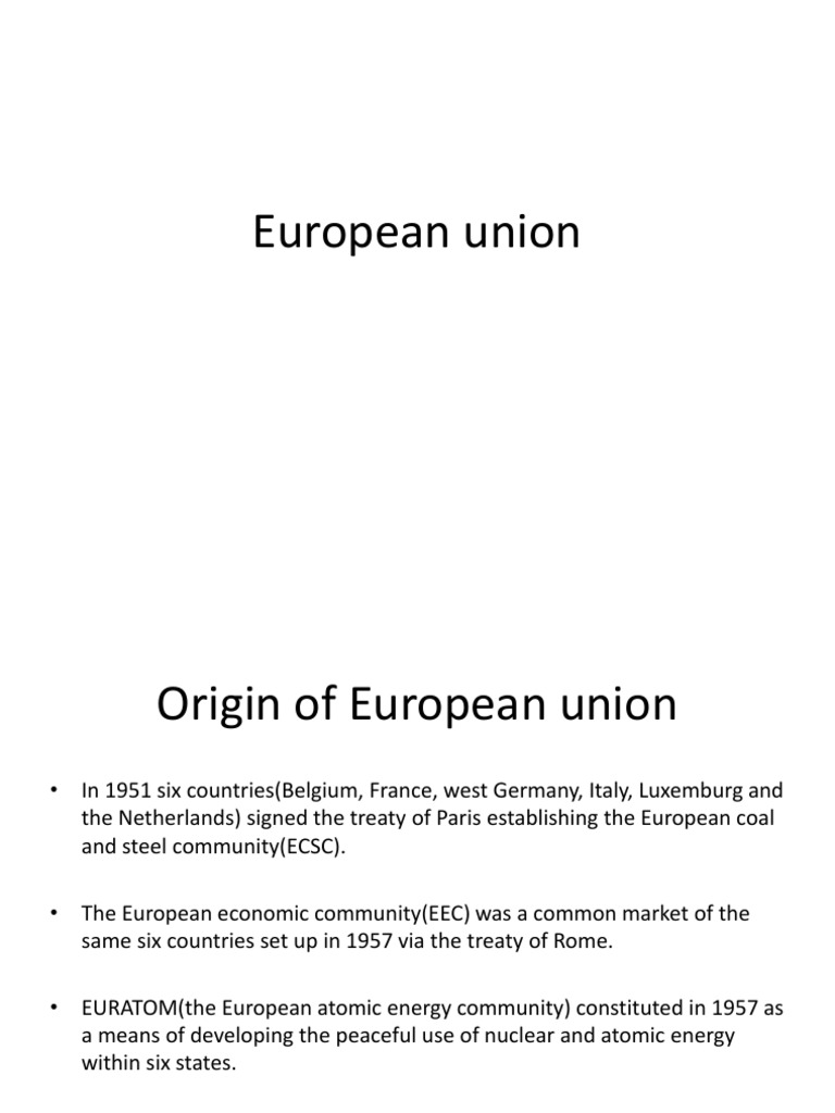 History of the European Union Formation | PDF