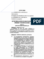 Ley 29090 Regularizacion de Habilitaciones Urbanas y Edificaciones