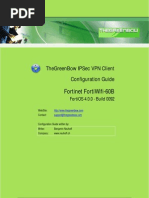 Fortinet FortiWIFI-60b Security Gateway & GreenBow IPSec VPN Client Software Configuration