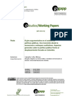 el giro argumentativo en políticas públicas